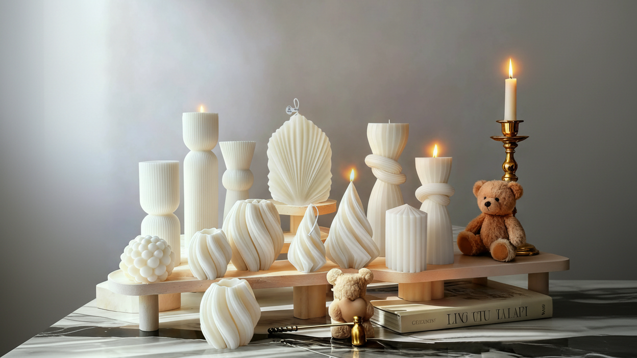 Sculptural Candles Banner